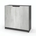 Vladon Kommode, Hellgrau, Holzwerkstoff, 82x78x37 cm, Wohnzimmer, Kommoden &