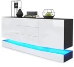 Vladon Sideboard, Wei&szlig; Hochglanz, Holzwerkstoff, 178x82x39 cm, Wohnzimmer,...
