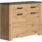 Trendteam Kommode, Eiche, Holzwerkstoff, 116x116x91 cm, Wohnzimmer, Kommoden &