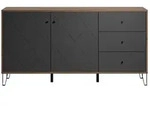ebuy24 Sideboard, Graphit, Holzwerkstoff, 183x76x40 cm, Wohnzimmer, Kommoden &