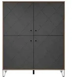 ebuy24 Highboard, Graphit, Holzwerkstoff, 123x136x40 cm, Wohnzimmer, Kommoden &