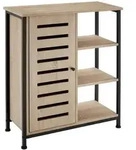 tectake Sideboard, Natur, Holzwerkstoff, Beton Optik, Rechteckig, 71x82x32 cm,