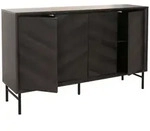 MCW Sideboard, Grau, Holz, 151x94x40 cm, Wohnzimmer, Kommoden & Sideboards,
