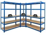 Proregal Eckregal, Blau, Metall, Rechteckig, 120x180x60 cm, Freizeit,...