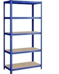 XXXLutz SCHWERLASTREGAL Blau, Hellbraun 100x200x50 cm