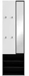 Mid.you Garderobe, Schwarz, Wei&szlig;, Holzwerkstoff, 55x187.5x40.5 cm, FSC Mix,