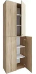 Mid.you Schuhschrank Lona, Sonoma Eiche, Kunststoff, 4 F&auml;cher, 70x220x40 cm,