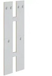 Mid.you Wandgarderobe Salia, Wei&szlig;, Honigeiche, Holzwerkstoff, 57x140x20 cm,