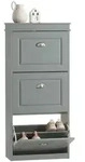 SoBuy Schuhschrank, Grau, Holzwerkstoff, 53x117x24 cm, FSC 100%, Garderobe,