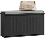 SoBuy Schuhbank, Schwarz, Holzwerkstoff, 80x45x26 cm, Garderobe, Garderobenb&auml;nke,