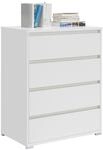 Carryhome Kommode , Weiss , Kunststoff , 4 Schublade(n) Schubladen , 80x103x48 cm ,