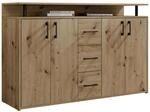 Carryhome Sideboard, Eiche Artisan, Kunststoff, 2 F&auml;cher, 3 Schublade(n)...