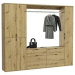 Mid.you Garderobe, Holzwerkstoff, 3-teilig, 2 Schublade(n) Schubladen, 212x193x34 cm,