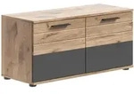 Mid.you Garderobenbank, Grau, Eiche, Kunststoff, 90x45x37 cm, FSC Mix, Garderobe,