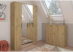 Mid.you Garderobenschrank, Kunststoff, 15 F&auml;cher, 121x193x34 cm, FSC Mix,...