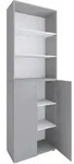 Mid.you Schuhschrank Lona, Grau, Kunststoff, 4 F&auml;cher, 70x220x40 cm, stehend,