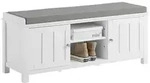 SoBuy Schuhbank, Wei&szlig;, Holzwerkstoff, 105x43x35 cm, Garderobe,...