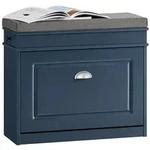 SoBuy Schuhbank, Blau, Holzwerkstoff, 60x52x24 cm, Garderobe, Garderobenb&auml;nke,