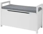 SoBuy Schuhbank, Wei&szlig;, Holzwerkstoff, 86x54x38 cm, Garderobe, Garderobenb&auml;nke,