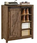 SoBuy Schuhschrank, Dunkelbraun, Holzwerkstoff, 80x92x35 cm, Garderobe,