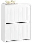 SoBuy Schuhschrank, Wei&szlig;, Holzwerkstoff, 61x81x26 cm, Garderobe, Schuhaufbewahrung,