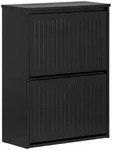 SoBuy Schuhschrank, Schwarz, Holzwerkstoff, 61x81x26 cm, Garderobe,