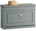 SoBuy Schuhbank, Grau, Holzwerkstoff, 75x51x24 cm, FSC 100%, Garderobe,