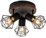 Globo Lighting Deckenleuchte, Schwarz, Metall, 30x30x30 cm, Lampen & Leuchten,