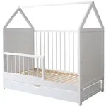 Kids Collective Babybett, Wei&szlig;, Holz, Kiefer, 60x120 cm, Kinderzimmer &