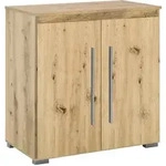 arthur berndt Kommode, Eiche Artisan, Holzwerkstoff, 2 F&auml;cher, 85x92x50 cm, Blauer