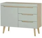 Furn.Design Sideboard, Pastellgr&uuml;n, Eiche, Holz, Nachbildung, Echtholz,Eiche,...