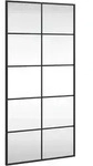 vidaXL Wandspiegel, Schwarz, Metall, 50x1.6x100 cm, Spiegel, Wandspiegel