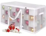 Relaxdays Weihnachtskugel-Aufbewahrungsbox, Transparent, Kunststoff, Wellpappe,