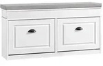 SoBuy Schuhbank, Wei&szlig;, Holzwerkstoff, 104x54x24 cm, Garderobe, Garderobenb&auml;nke,