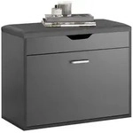 SoBuy Schuhbank, Grau, Holzwerkstoff, 60x50x30 cm, Garderobe, Garderobenb&auml;nke,