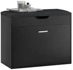 SoBuy Schuhbank, Schwarz, Holzwerkstoff, 60x50x30 cm, Garderobe, Garderobenb&auml;nke,