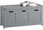 SoBuy Schuhbank, Grau, Holzwerkstoff, 90x45x35 cm, Garderobe, Garderobenb&auml;nke,