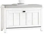 SoBuy Schuhbank, Wei&szlig;, Holzwerkstoff, 80x50x30 cm, Garderobe, Garderobenb&auml;nke,