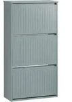SoBuy Schuhschrank, Grau, Holzwerkstoff, 61x120x26 cm, Garderobe,...