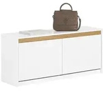SoBuy Schuhbank, Wei&szlig;, Holzwerkstoff, 104x47x30 cm, Garderobe, Garderobenb&auml;nke,
