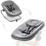 Hauck Hochstuhlliege Highchair Bouncer, Dunkelgrau, Metall, Kunststoff, Textil,
