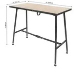Rikta Werkbank, Schwarz, Holz, 51x5x101 cm, Freizeit, Heimwerken, Werkstatt,