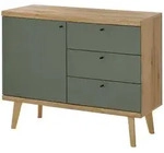Furn.Design Sideboard, Salbeigr&uuml;n, Eiche, Holz, Nachbildung, Echtholz,Eiche,...