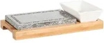 M&auml;ser Heisser, Wei&szlig;, Schwarz, Braun, Holz, Stein, Keramik, Bambus, 27.5x13x2.5 cm,