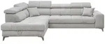 ed exciting design Ecksofa, Taupe, Textil, 4-Sitzer, Ottomane links,L-Form, 282x198