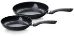 Fissler Pfannenset Essential, Schwarz, Metall, 2-teilig, Made in Germany,...