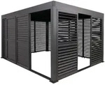 MCW Pergola, Anthrazit, Metall, 400x220x300 cm, Sonnen- & Sichtschutz,...