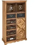 Landscape Kommode, Braun, Natur, Hellbraun, Holz, Metall, Glas, Textil, Tanne,