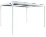 MCW Pergola, Wei&szlig;, Metall, 306x224x368 cm, Sonnen- & Sichtschutz, Pavillons &