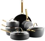 GreenPan Kochtopfset Padova Reserve, Schwarz, Gold, Metall, Glas, 6-teilig, 0 L,
